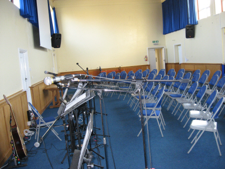 church set up side on small